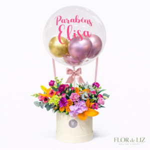 Flower Box Mix de Flores e Balões
