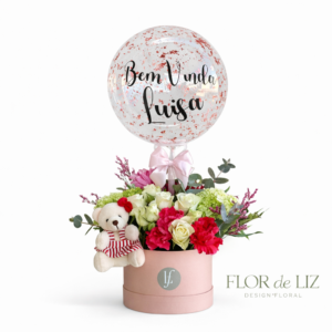 Kit Maternidade – Flores com Balão e Ursinho